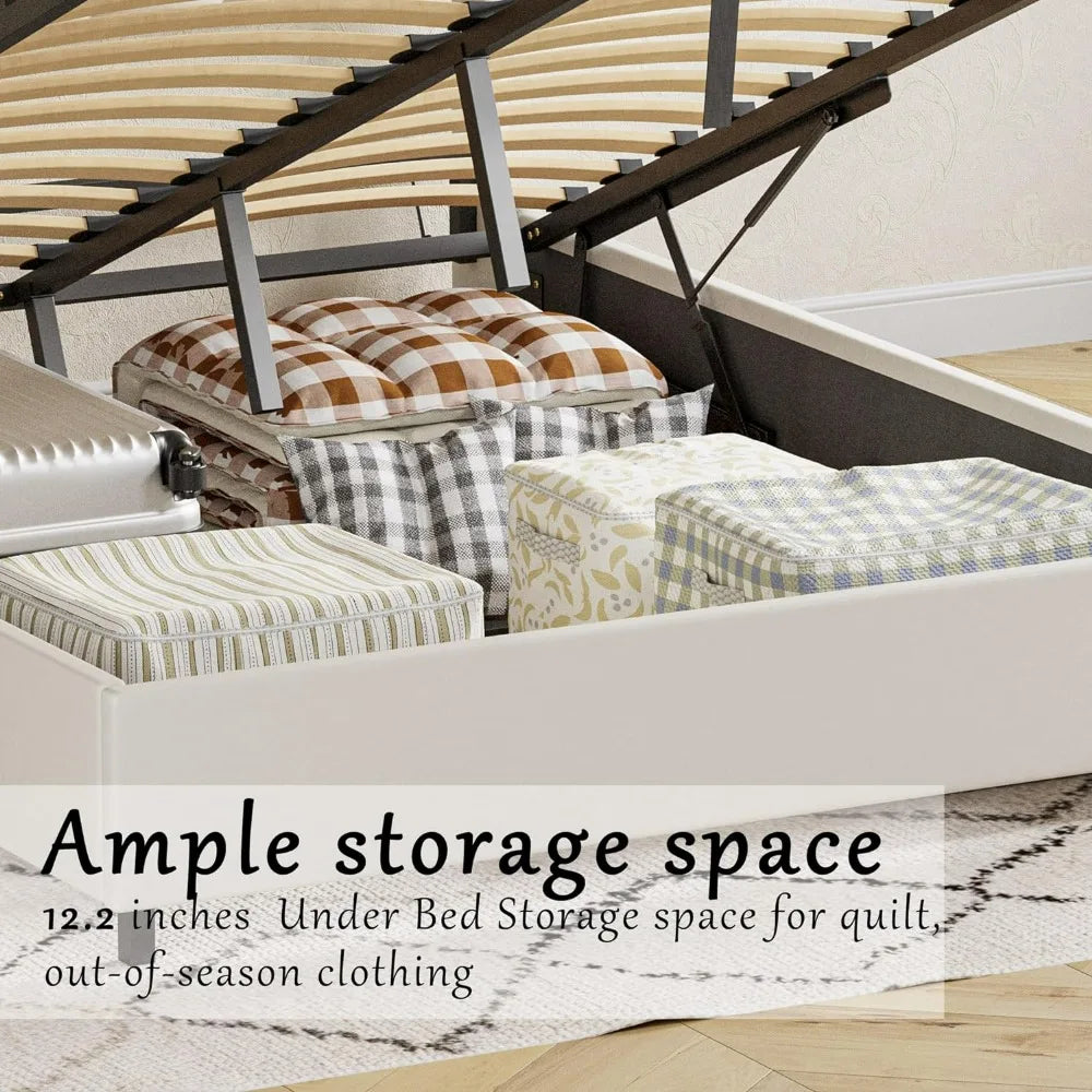 Modern Upholstered Bed Frame with Storage