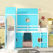 Kids Loft Bed with Slide and Playhouse Design