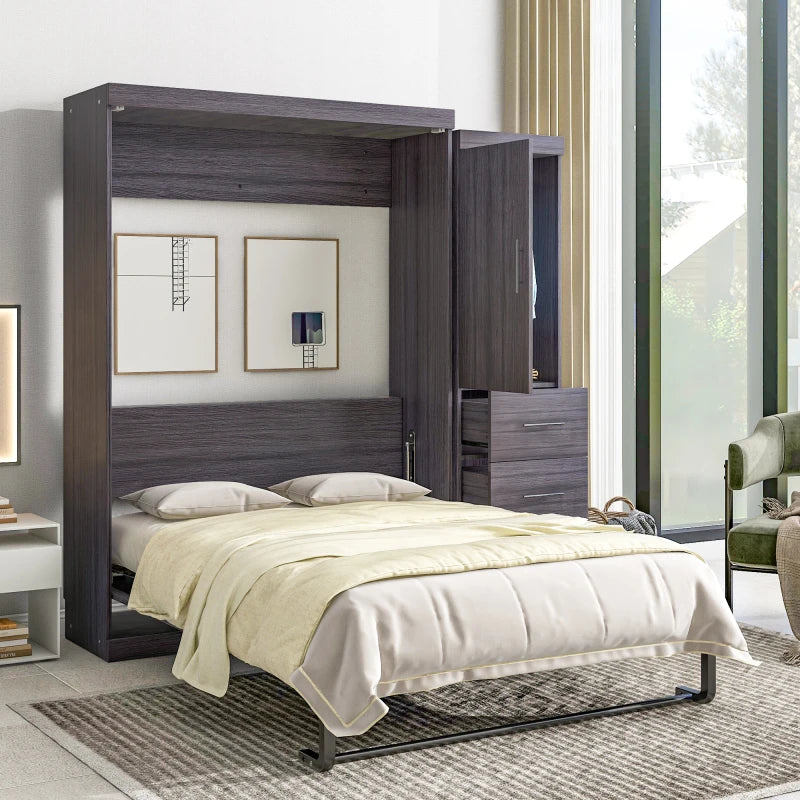 Murphy Bed with Storage and Folding Design