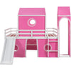 Kids Loft Bed with Slide and Playhouse Design