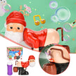 Christmas Santa Claus Bubble Blower with Music & Light Butt Bubble Machine Novelty Xmas Gift for Boys Girls Birthday Party Toys