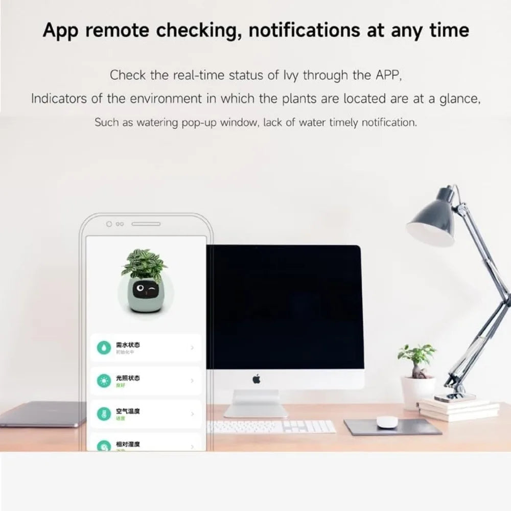 Smart Flowerpots,Smart Pet Planter,Ai Planter,Intelligent Flowerpots,Multiple Expressions