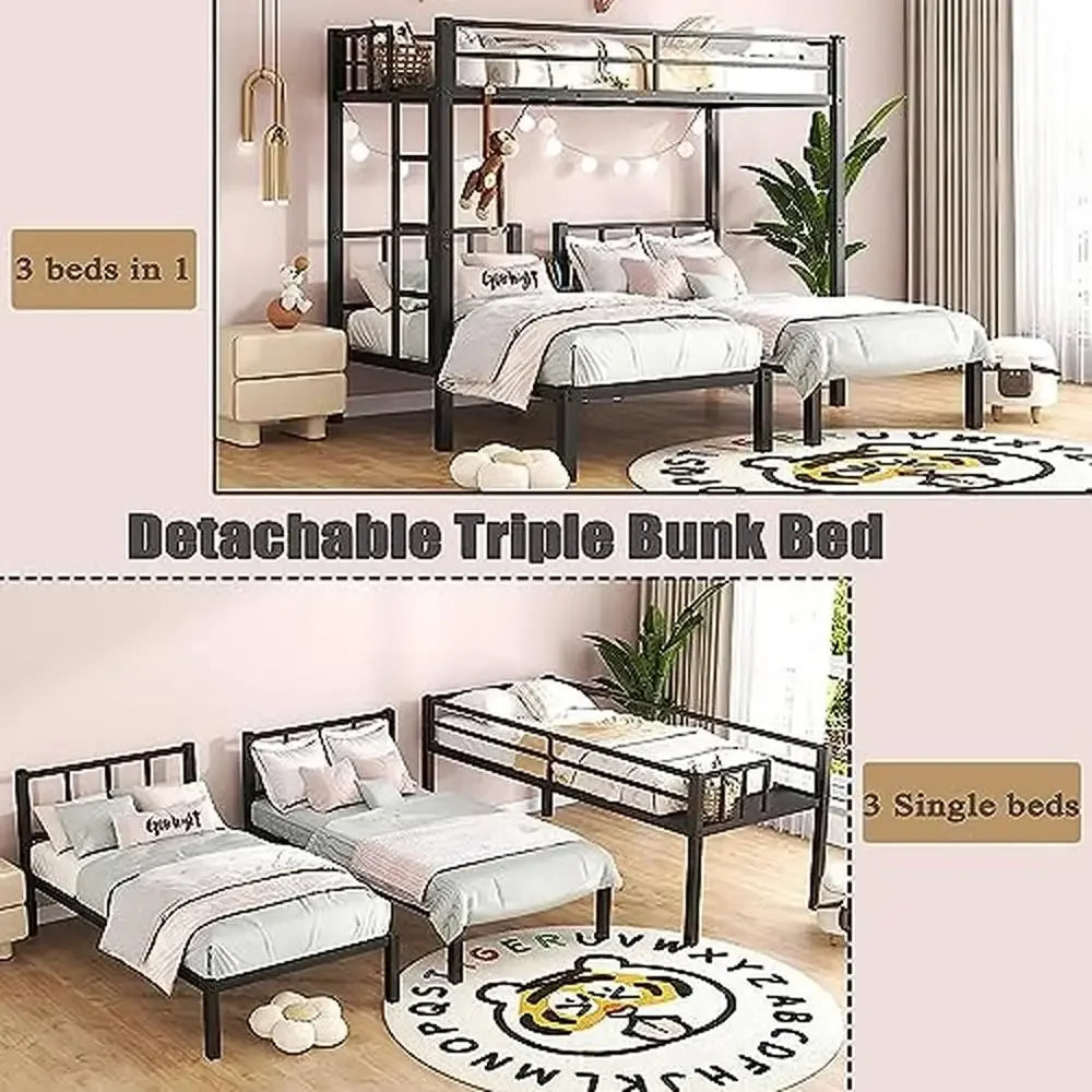 Triple Bunk Bed - Space-Saving Solution