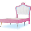 Cute Crown Design Princess Bed Frame with LED Lights