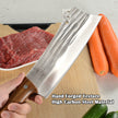 Kegani Meat Cleaver Knife - Heavy Duty Bone Chopper - 1.4 Lbs Butcher Knife Bone Knife - High Carbon Steel Butcher Knife For Meat Cutting, Bone Cutting