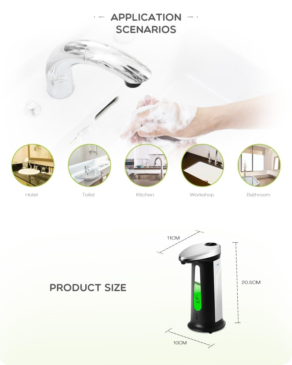 Automatic Touch - Free Soap Dispenser – Infrared Sensor for Effortless Hand Hygiene - Gleaming House