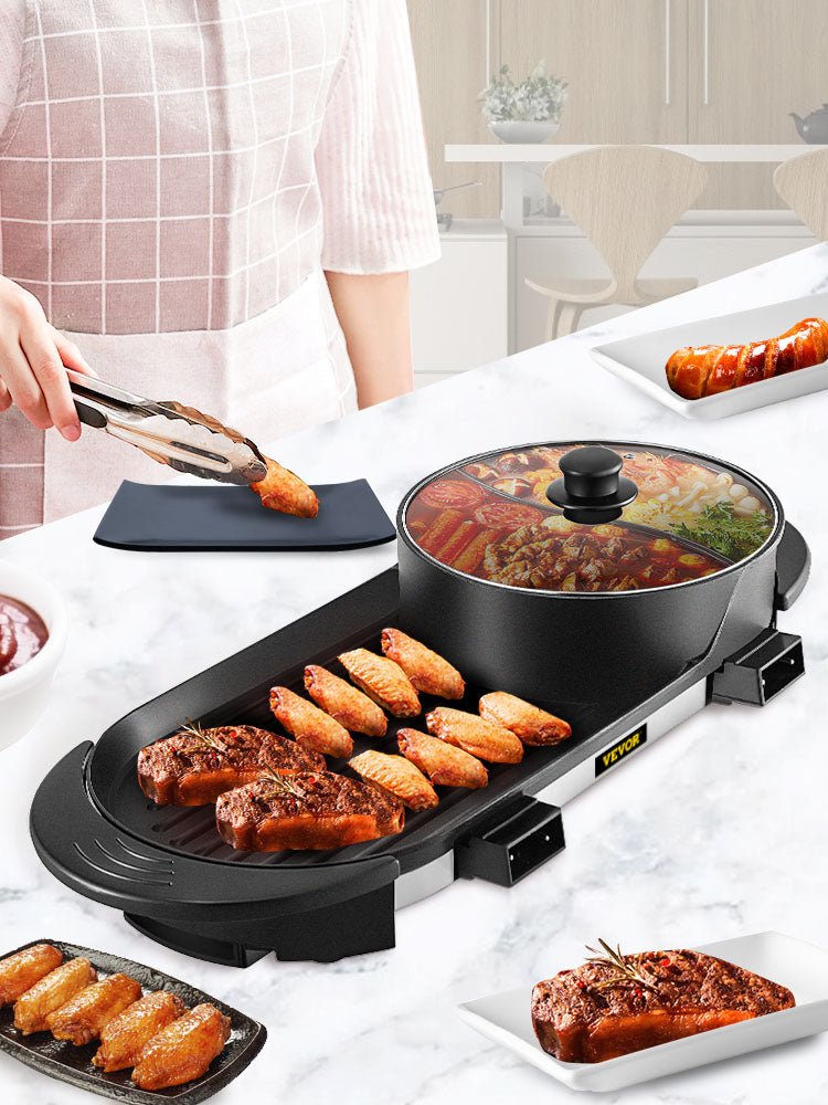 BBQ Grill & Hot Pot with Temp Control - Gleaming House