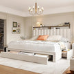 Bed Frame with Storage and Noise Reduction Features - Gleaming House