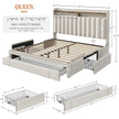 Bed Frame with Storage and Noise Reduction Features - Gleaming House