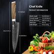 Kegani Chef Knife - 8 Inch Japanese Knife, 67 Layers Japanese VG-10 Damascus Steel Ultra Sharp Kitchen Knife, Professional Chef Knife Gyuto Knife- Ergonomic FullTang Handle