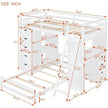 Classic Style Bunk Bed with Storage - Gleaming House