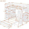 Classic Style Bunk Bed with Storage - Gleaming House