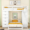 Classic Style Bunk Bed with Storage - Gleaming House