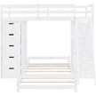 Classic Style Bunk Bed with Storage - Gleaming House