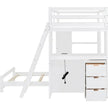 Classic Style Bunk Bed with Storage - Gleaming House