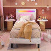 Classic Style LED Platform Bed Frame with Adjustable Headboard and RGB Lights - Gleaming House