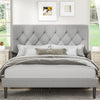 Classic Style Upholstered Bed Frame - Gleaming House