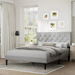 Classic Style Upholstered Bed Frame - Gleaming House