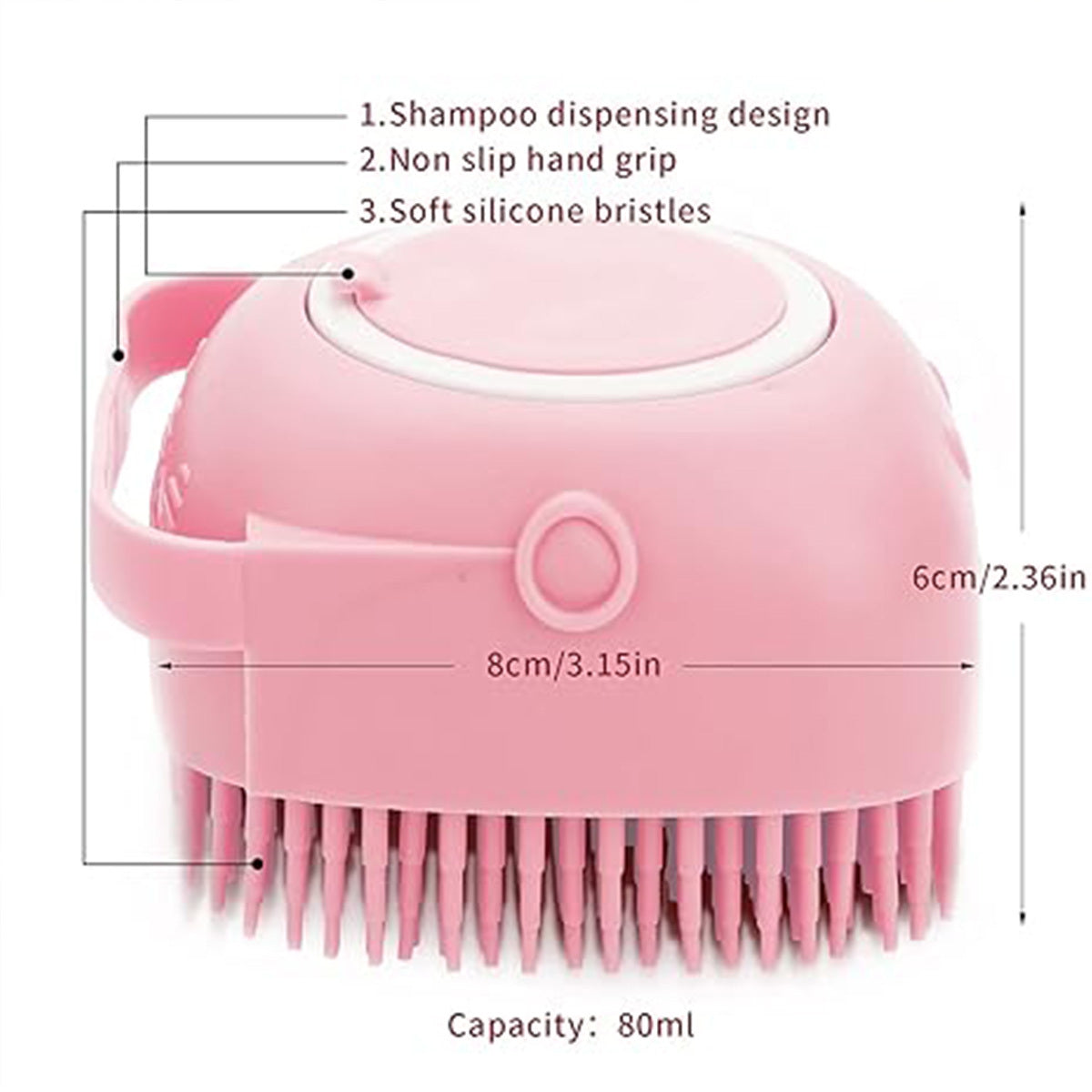 Silicone Dog Bath Grooming Brush Comb