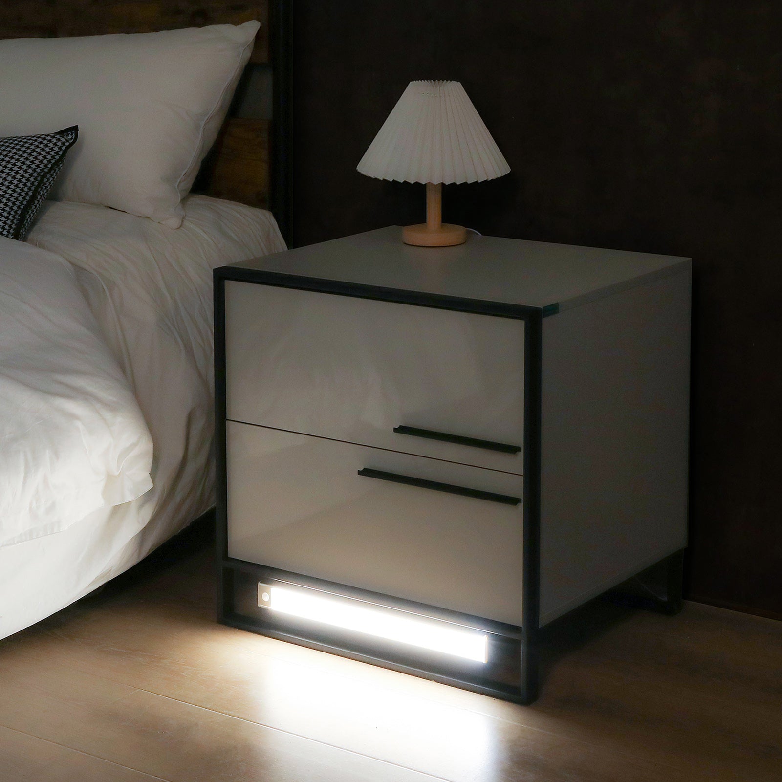 Modern Morocco LED Nightstand with Motion Sensor Light