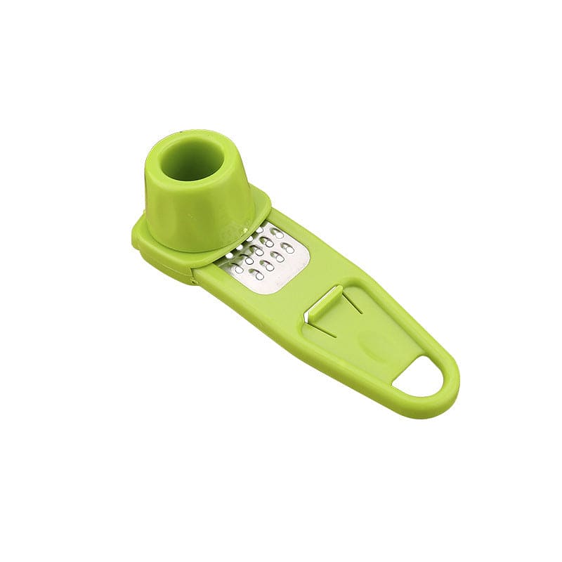 Eco - Friendly Plastic and Stainless Steel Garlic Press - Compact 14x4cm, Available in Rose and Gree - Gleaming House