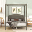 Elegant and Sturdy Canopy Bed Frame with Classic Style and Modern Aesthetics - Queen Size, Easy Assembly, and Durable Construction - Gleaming House