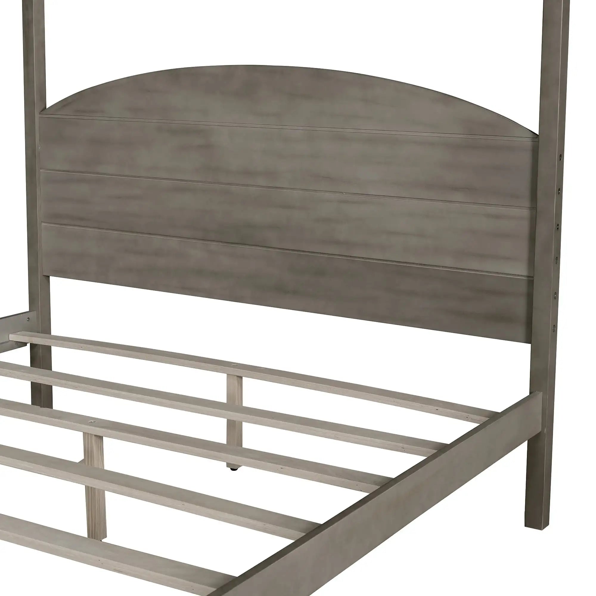 Elegant and Sturdy Canopy Bed Frame with Classic Style and Modern Aesthetics - Queen Size, Easy Assembly, and Durable Construction - Gleaming House