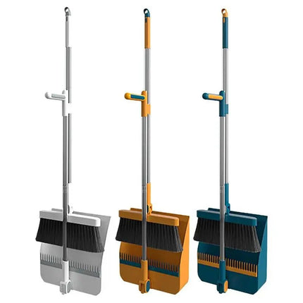 Foldable Rotating Broom and Dustpan Set - Gleaming House