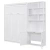 Full - Size Murphy Bed with Storage, Foldable Design, and Durable Wood Frame - Gleaming House