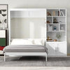 Full - Size Murphy Bed with Storage, Foldable Design, and Durable Wood Frame - Gleaming House