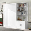 Full - Size Murphy Bed with Storage, Foldable Design, and Durable Wood Frame - Gleaming House