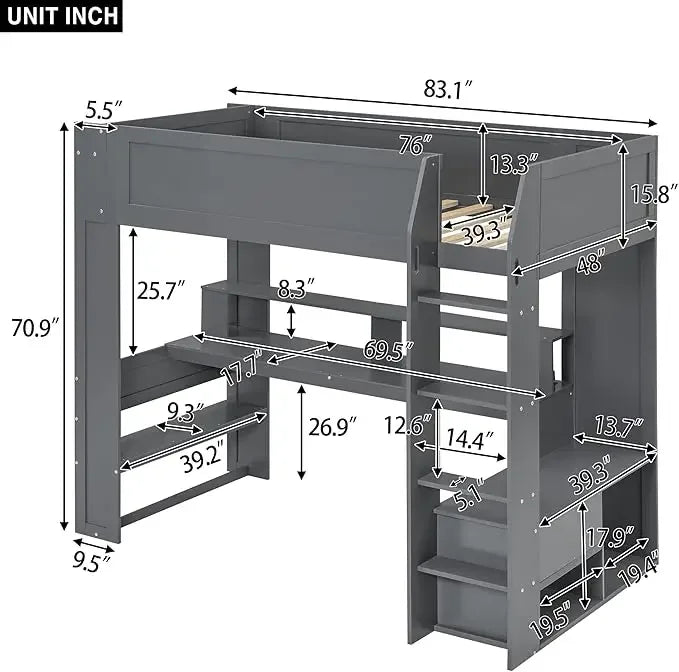 Gaming Loft Bed - Gleaming House