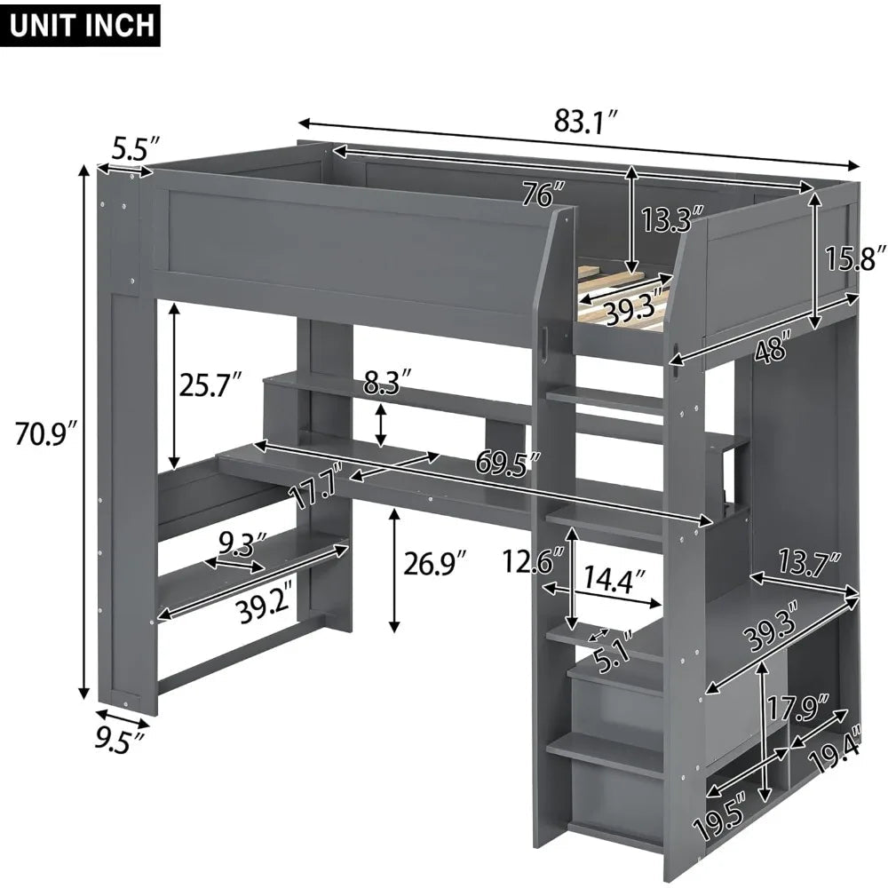 Gaming Loft Bed - Gleaming House