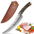 Hand - Forged Viking Knife – 8.5 - Inch High Carbon Steel Blade with Leather Sheath - Gleaming House