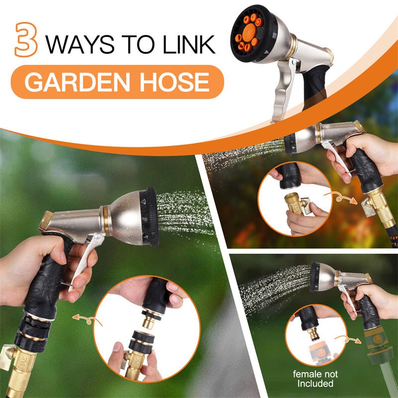 Home Fashion Simple 9 Function Garden Hose Spray Gun - Gleaming House